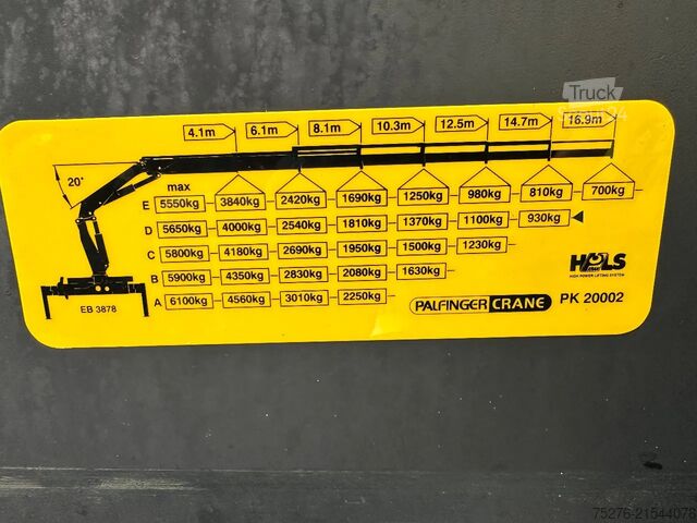 Estándar-SZM DAF XF 105 410 6x2 Palfinger PK 20002 + Tracon Trailer