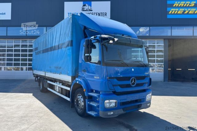 Plattewagen met zeil MERCEDES-BENZ Axor 1833 4x2
