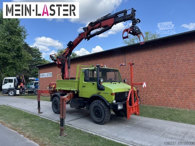 Кран, змонтований на вантажівці UNIMOG U 1650 PK 10500 Kran 15 m max. 3,9 t Seilwinde