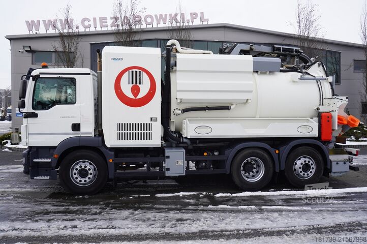 Notekūdeņu tīrītājs MAN TGM 26.340 E6 / RIVARD sewage cleaner 11