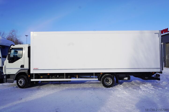Box truck DAF LF 12.210 18-pallet container with tail