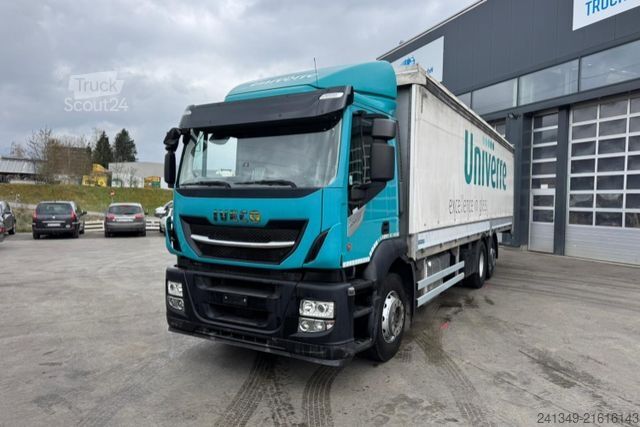 Flatbed truck with tarp IVECO Stralis 420 6x2