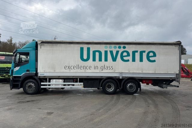 Flatbed truck with tarp IVECO Stralis 420 6x2