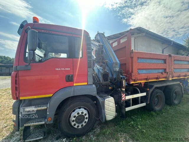 MAN TGA 33.390 6x4 BL sklápěč s hydraulickou rukou MAN TGA 33.390 6x4 BL