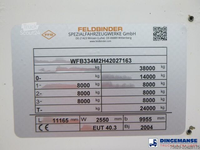 Танк Feldbinder Powder tank alu 40 m3 / 1 comp