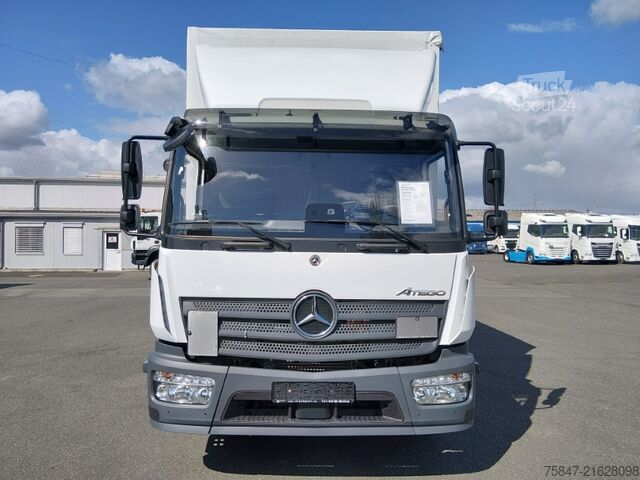Flatbed truck with tarp Mercedes-Benz Atego 1224 LBW Rückfahrkamera