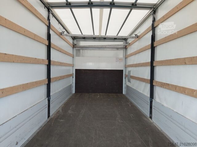 Flatbed truck with tarp Mercedes-Benz Atego 1224 LBW Rückfahrkamera