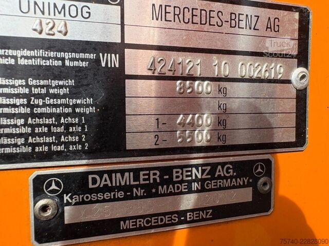 βαλίτσα UNIMOG 424 + 4X4 + BJ 1977 + MANUAL + 261666 KM + HYDR...
