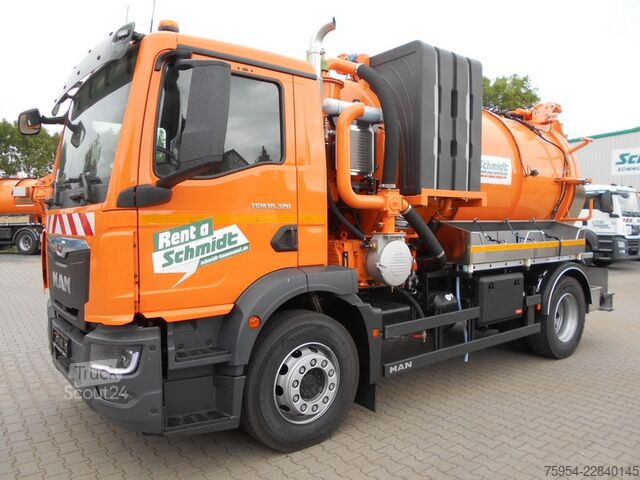 вакуумний автоцистерна MAN TGM 18.320 4x2 BL / Faros 10/1