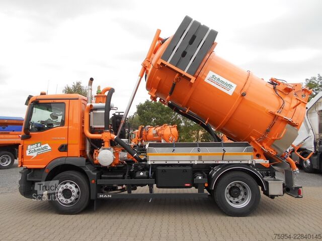 вакуумний автоцистерна MAN TGM 18.320 4x2 BL / Faros 10/1