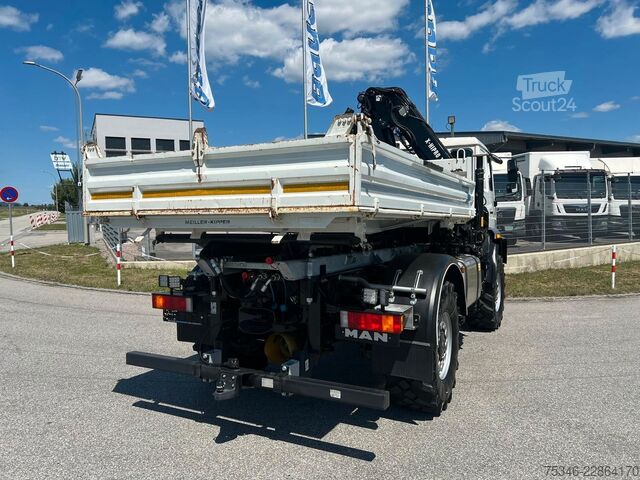 Auto-dizalica montirana na kamionu MAN L90 18.284 4x4 LOF Kipper/Kran/47 tkm/HA gelenkt