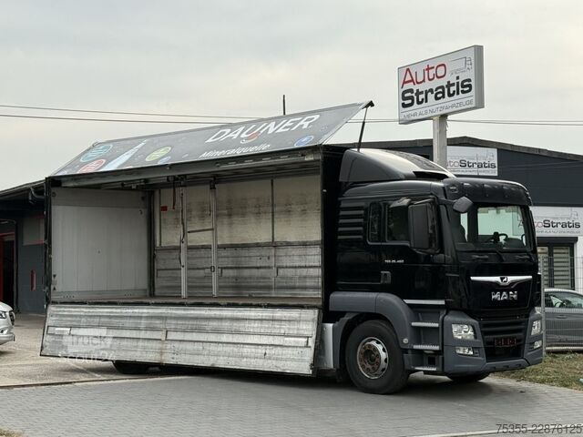 Drikkevarelastbil MAN TGS 26.460 BÖSE Lenk/Lift Retarder ACC LBW Navi
