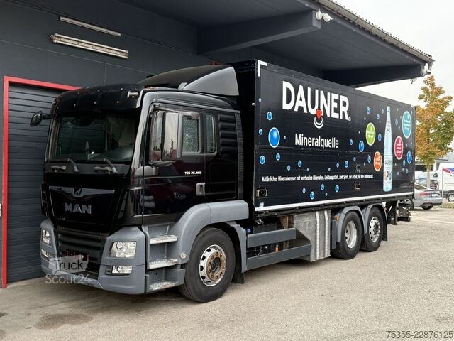 Drikkevarelastbil MAN TGS 26.460 BÖSE Lenk/Lift Retarder ACC LBW Navi