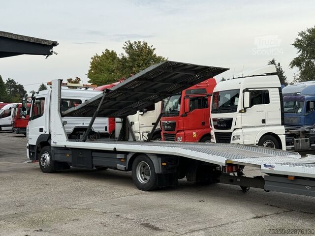 Biltransport lastbil MERCEDES-BENZ Atego 1230 Doppelstock 6,4m+4,65m Tempomat Klima