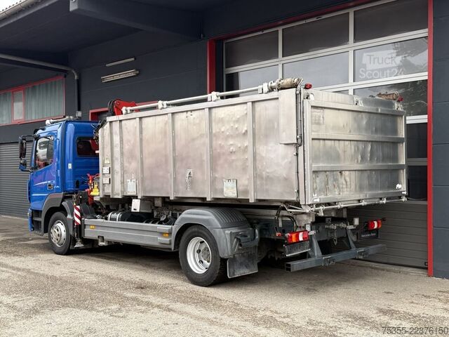 Szarvasmarha-szállító teherautó MERCEDES-BENZ Atego 1524 Kadaver FASSI Kran Kipphydr. Klima