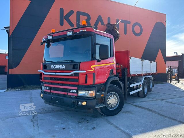 Kipper mit Kran Scania P 114 6x2 PK 16205 / BOX L=5404 mm