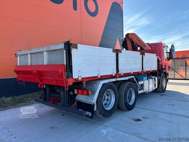 Kipper mit Kran Scania P 114 6x2 PK 16205 / BOX L=5404 mm