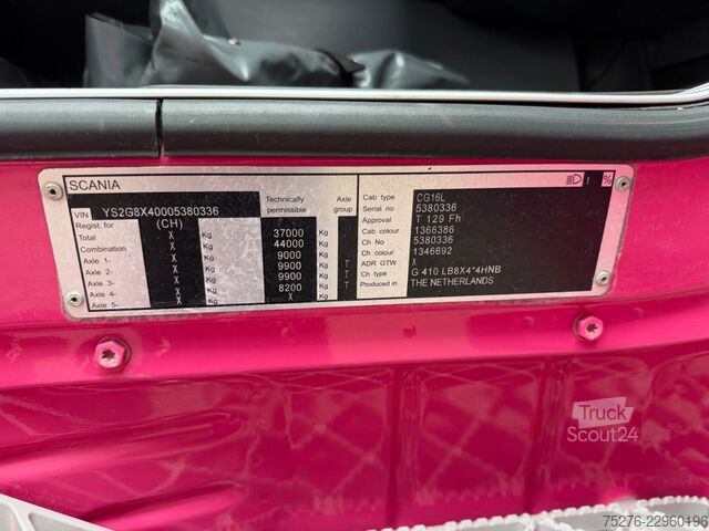 Système de bras à crochet Scania G410 8x4 Haaksysteem / kraan Euro 6 Retarder