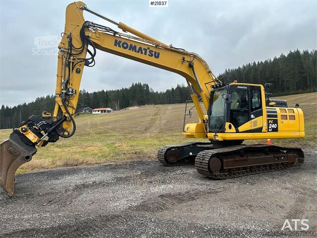 Gravemaskine med larvebånd Komatsu PC240LC-11E0 crawler excavator with Rototilt and g