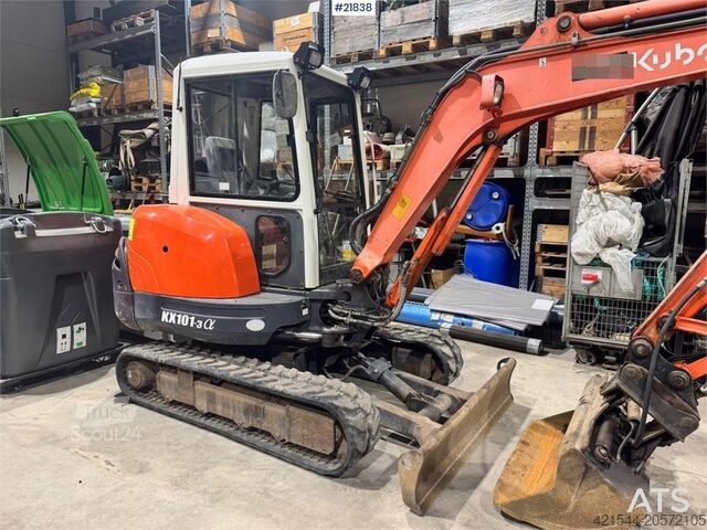 Minibagger Kubota KX101-3 Mini Excavator w/ Bucket and Grab