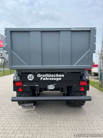 Naczepa wywrotka  Grotlüschen Schwerlastkipper Halbmulde Erdmulde