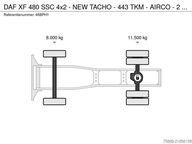 Standaard-SZM DAF XF 480 SSC 4x2 - NEW TACHO - 443 TKM - AIRCO - ...