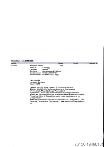 Inne Komptech KOMPTECH HURRIFEX - Siebanlage Nr: 038