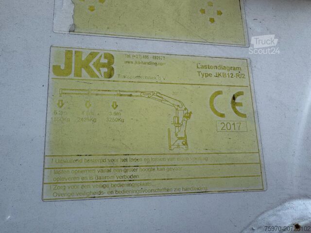 Laadplatform KWB 2018 + JKB 12R/62-2 KRAAN / ALU BORDEN / 2x STU...