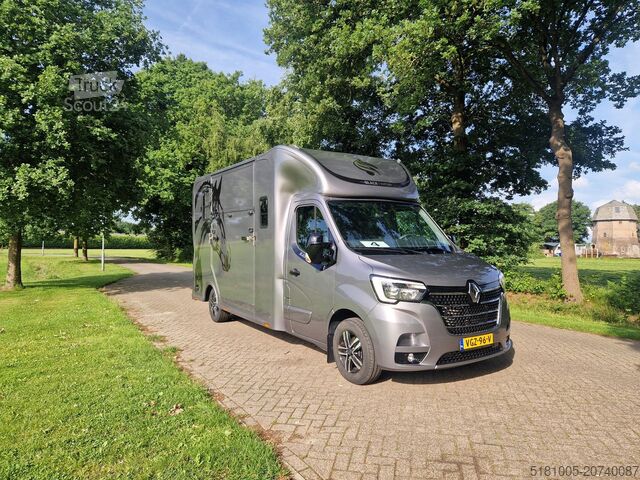 Transport av hästar Renault Master Occasion paardenwagen Automaat 5 zitplaa...