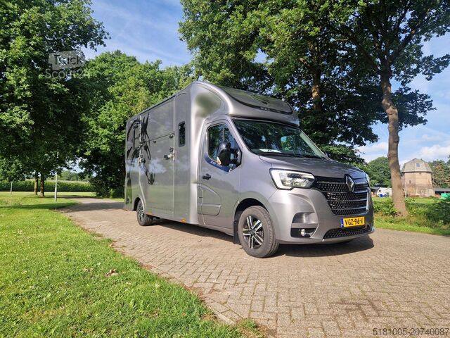 Transport av hästar Renault Master Occasion paardenwagen Automaat 5 zitplaa...