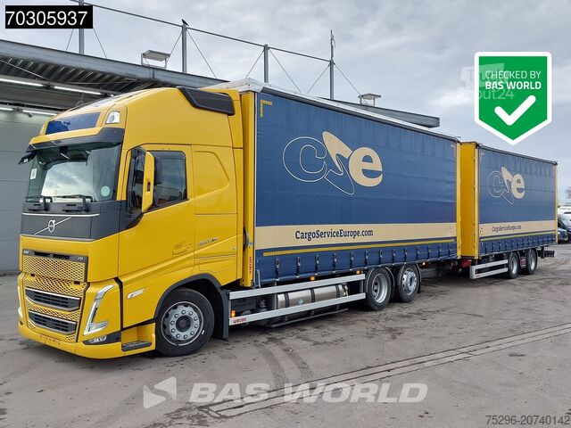 Telone scorrevole Volvo FH 460 6X2 Curtainsider Combi LNG Engine Slidin...