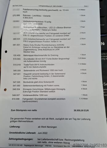 Odprta prikolica Trailertech Baustoff-Pritschenanhänger