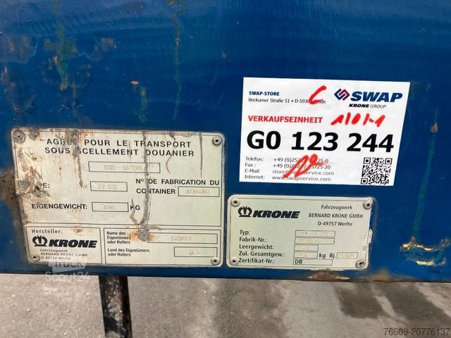 Swap body trailer KRONE Wechselbrücke Koffer