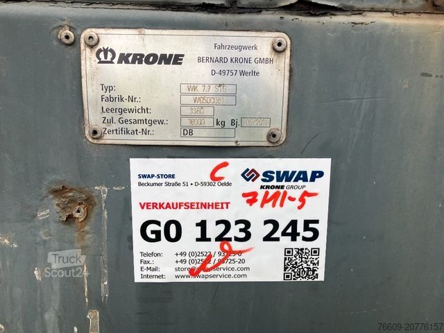 Swap body trailer KRONE Wechselbrücke Koffer