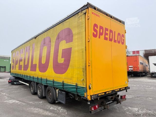 Atvērta puspiekabe ar tentu KÖGEL 3 Achs MEGA Staplerhalter Lift SAF TÜV02/26