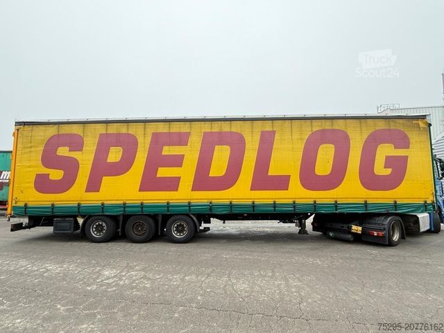 Atvērta puspiekabe ar tentu KÖGEL 3 Achs MEGA Staplerhalter Lift SAF TÜV02/26