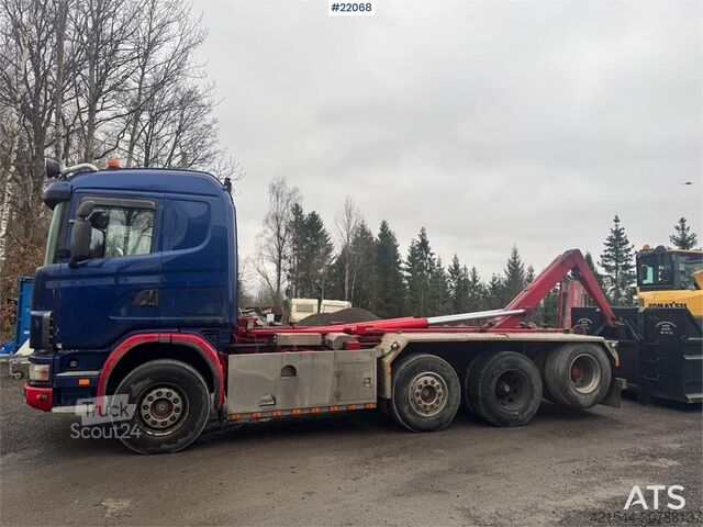 Hook arm system Scania R164 580 8x2 tridem hook truck