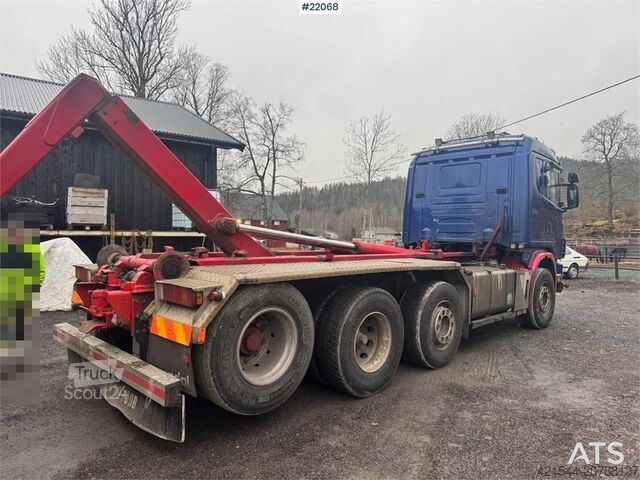 Hook arm system Scania R164 580 8x2 tridem hook truck