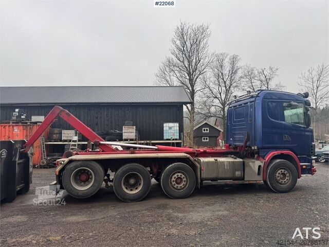 Hook arm system Scania R164 580 8x2 tridem hook truck