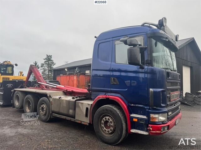 Hook arm system Scania R164 580 8x2 tridem hook truck