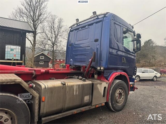 Hook arm system Scania R164 580 8x2 tridem hook truck