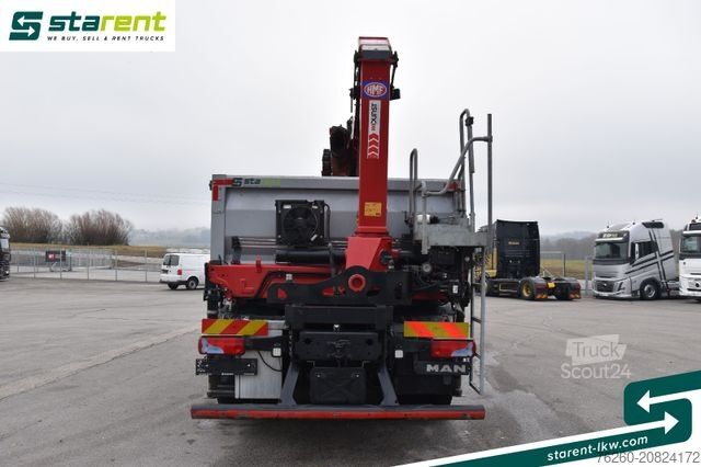 Camião basculante MAN TGS 35.430 8x4 Heckkran HMF1920 Kipper Navi