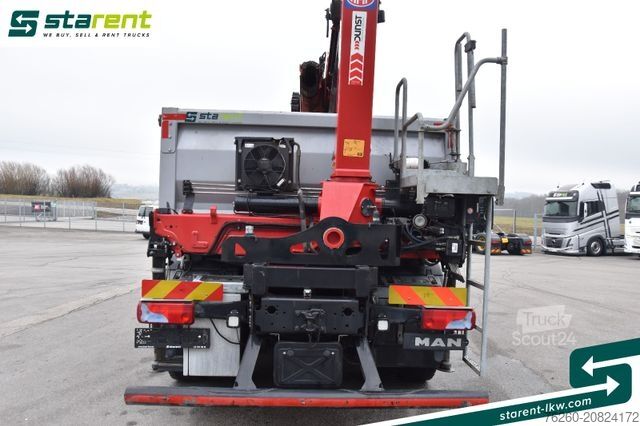 Camião basculante MAN TGS 35.430 8x4 Heckkran HMF1920 Kipper Navi