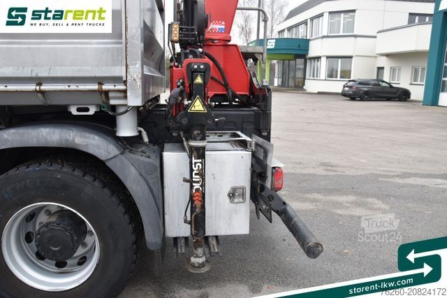 Camião basculante MAN TGS 35.430 8x4 Heckkran HMF1920 Kipper Navi