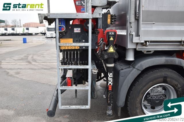 Camião basculante MAN TGS 35.430 8x4 Heckkran HMF1920 Kipper Navi