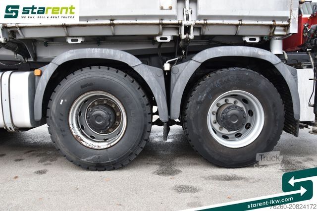 Camião basculante MAN TGS 35.430 8x4 Heckkran HMF1920 Kipper Navi