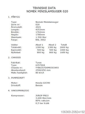 Prekybinė priekaba  Tysse / Nomek  1500 L Edelstahl  Sauganhänger