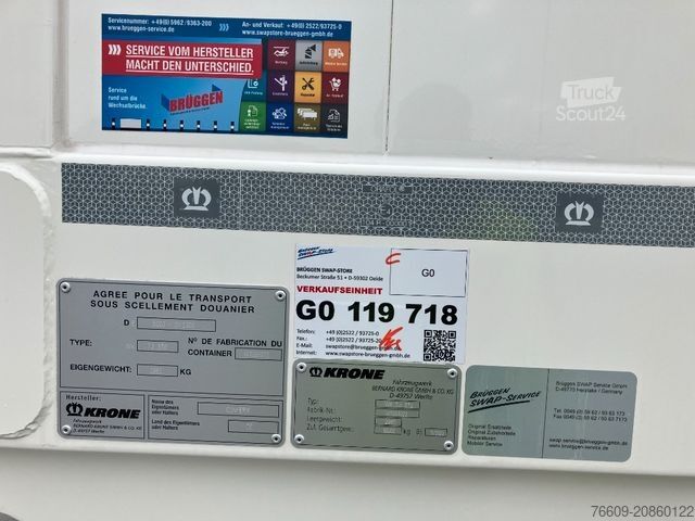Swap body trailer KRONE Wechselbrücke Koffer