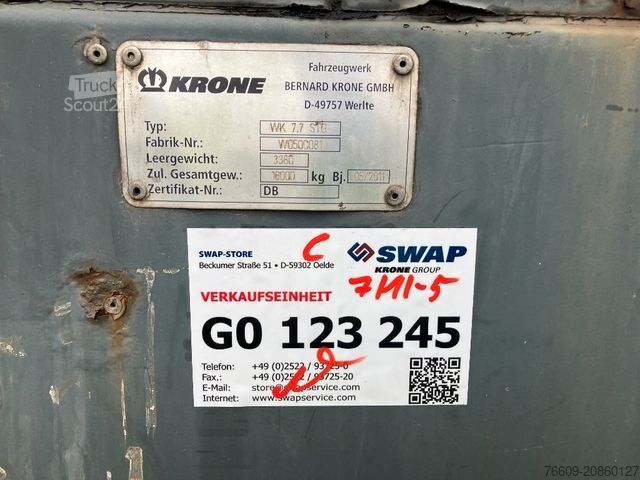 Swap body trailer KRONE Wechselbrücke Koffer