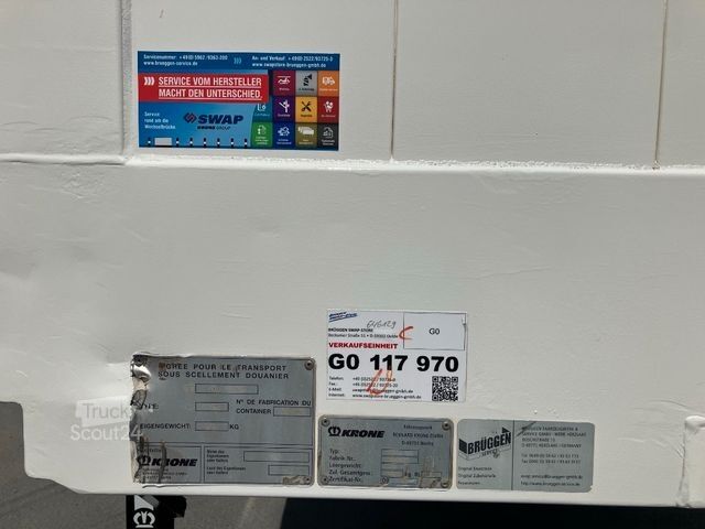 Swap body trailer KRONE Wechselbrücke Koffer
